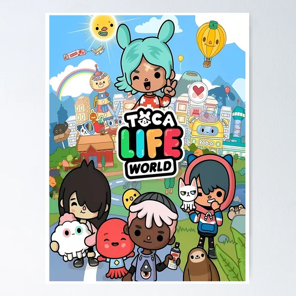 A poster from the game Toca Boca world with a name, personalized