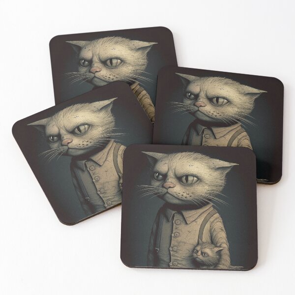 Item preview, Bad mood sad dark cat designed and sold by ladarkepoque.