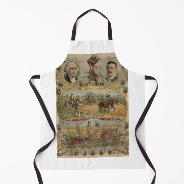 Item preview, STK501638A-Vintage print showing the advance in threshing. designed and sold by StocktrekImages.