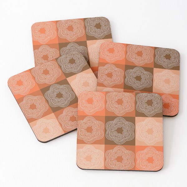 Item preview, Shades of Orange Spiral Flowers designed and sold by Aureusglow.