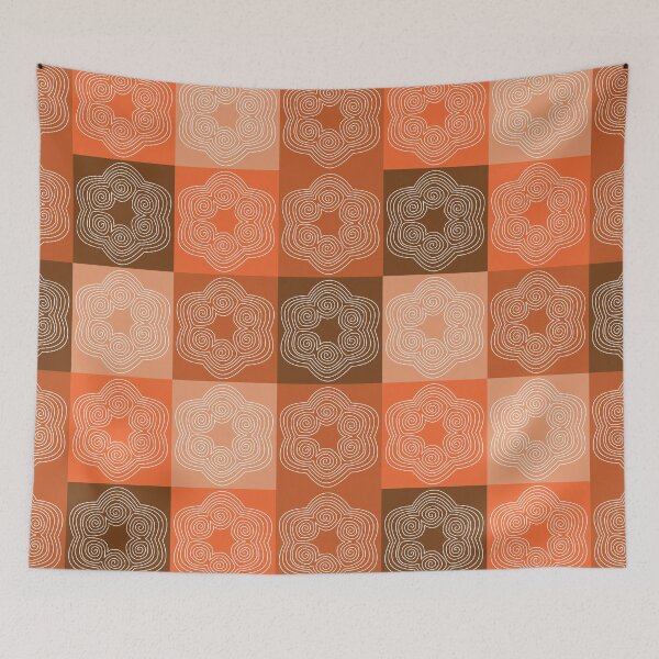 Item preview, Shades of Orange Spiral Flowers designed and sold by Aureusglow.