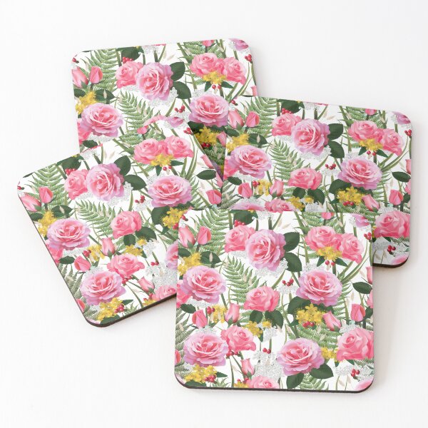 Item preview, Many Pink Rose Items with White and Yellow Flowers designed and sold by Billers Art.