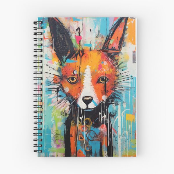 Item preview, Colorful Abstract Rainbow Fox Art designed and sold by GiveMeMood.