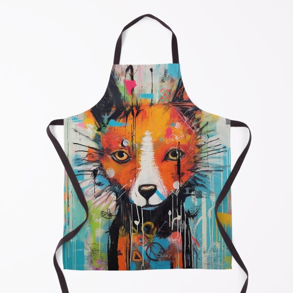 Item preview, Colorful Abstract Rainbow Fox Art designed and sold by GiveMeMood.