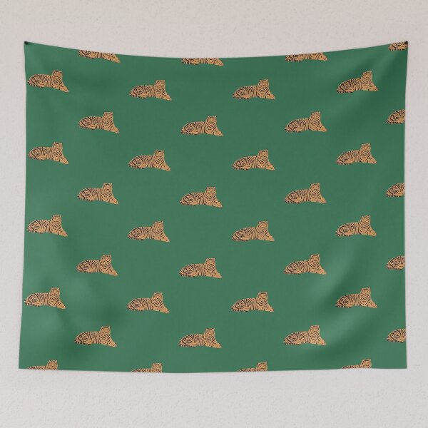 Item preview, Tiger on Forest Green designed and sold by HandTypedDesign.