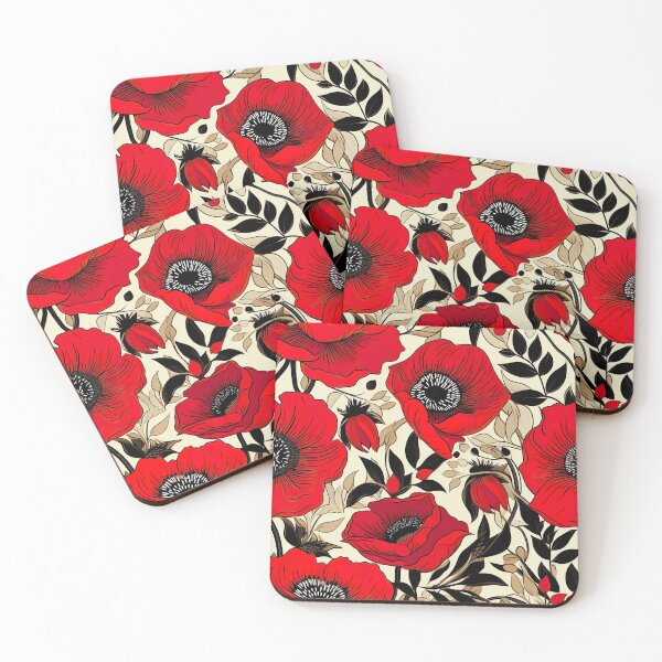 Item preview, Modern design reminiscent of floral motifs with poppies designed and sold by Pflugart.