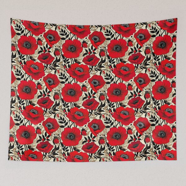 Item preview, Modern design reminiscent of floral motifs with poppies designed and sold by Pflugart.