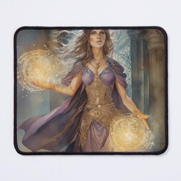 Item preview, An Enchanting Sorceress Unleashing Her Mystical Powers designed and sold by ArtbyAdrian.