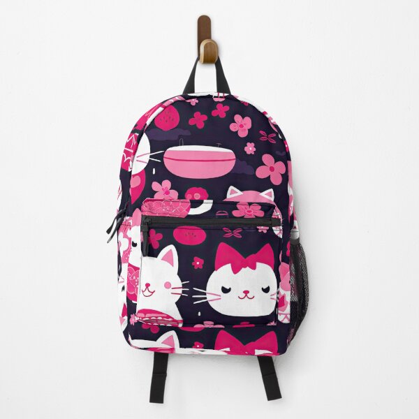 Item preview, Hot Pink Cute Street Cats - Kawaii Pattern designed and sold by AeonAcademy.