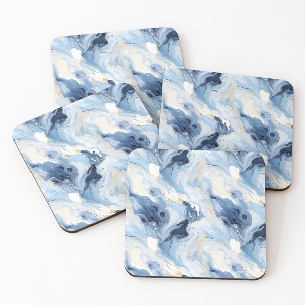 Item preview, Blue and Gold repeating marble pattern designed and sold by DMTeesStudio.