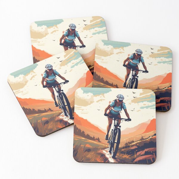 Item preview, Girl Mountain Biking in the Summer Landscape - Digital Art | WanderUpNorthCo designed and sold by WanderUpNorth.
