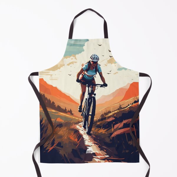 Item preview, Girl Mountain Biking in the Summer Landscape - Digital Art | WanderUpNorthCo designed and sold by WanderUpNorth.