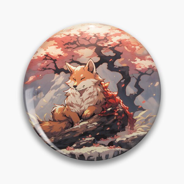 Item preview, Japanese Fox Kitsune designed and sold by Yana Grech.
