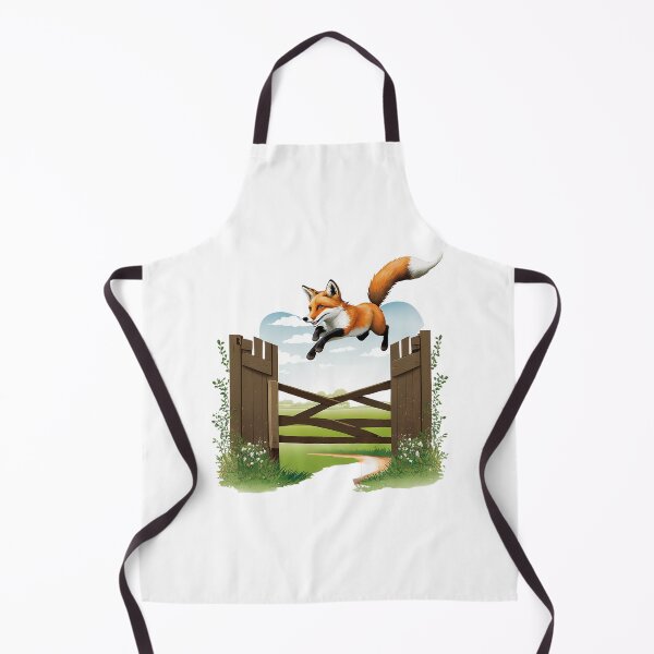 Item preview, A fox jumping over a fence designed and sold by naturemenagerie.