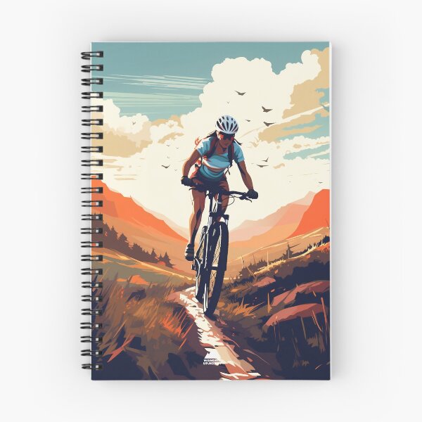 Item preview, Girl Mountain Biking in the Summer Landscape - Digital Art | WanderUpNorthCo designed and sold by WanderUpNorth.