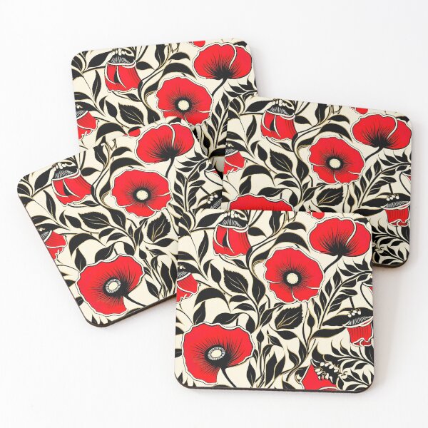 Item preview, Modern design reminiscent of floral motifs with poppies designed and sold by Pflugart.