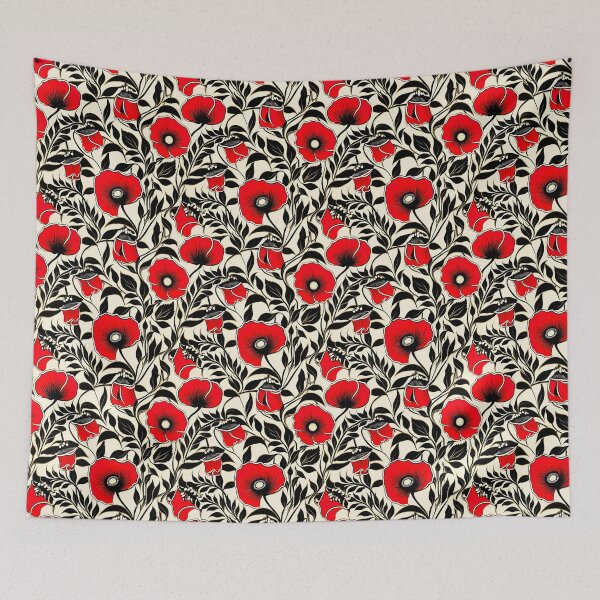 Item preview, Modern design reminiscent of floral motifs with poppies designed and sold by Pflugart.