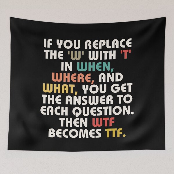 Item preview, Funny Sarcastic Wtf Life Quote designed and sold by SunfullyYours.