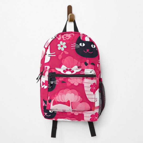 Item preview, Hot Pink Cute Street Cats - Kawaii Pattern designed and sold by AeonAcademy.