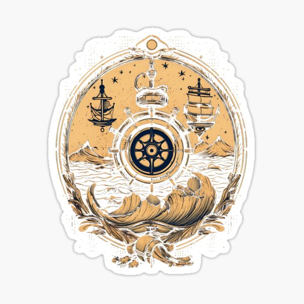 Compass With Compass Rose For Navigation' Sticker