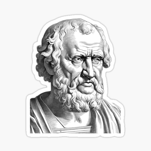 Portrait of Seneca the Younger Sticker