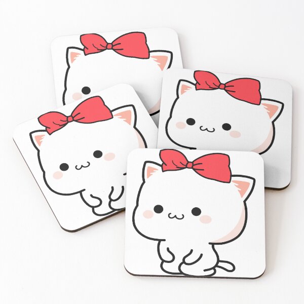 Item preview, Cute white cat sitting designed and sold by Osmodesign 44.