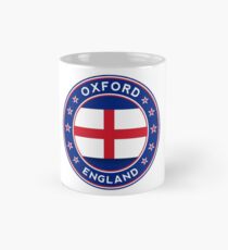 Oxford, England, Kreis mit Flagge Tasse (Standard)