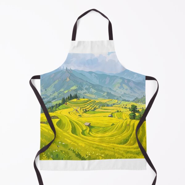 Item preview, Golden ripe rice fields on terraced mountains designed and sold by Akira Kim.