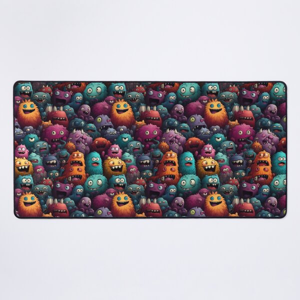 Item preview, Monster faces, cute, crazy, halloween, tile designed and sold by alambic-designs.