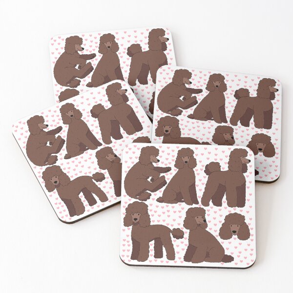 Item preview, Cute chocolate poodle pattern  designed and sold by Yaragold.