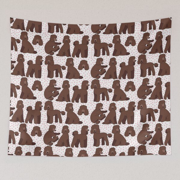 Item preview, Cute chocolate poodle pattern  designed and sold by Yaragold.