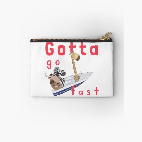 Item preview, Gotta Go Fast! Funny Giraffe, Zebra & Bison Speedboat By Carla Daly designed and sold by Carla Daly.
