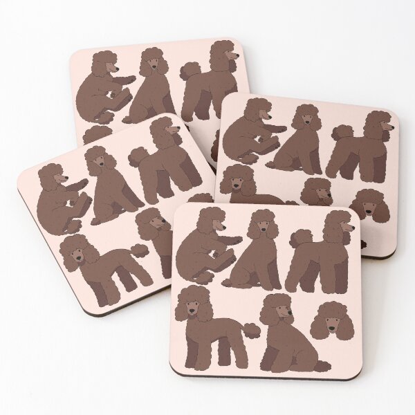 Item preview, Cute chocolate poodle pattern  designed and sold by Yaragold.