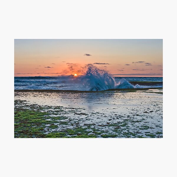 St Paul's beach at red dusk low tide, Sorrento Photographic Print