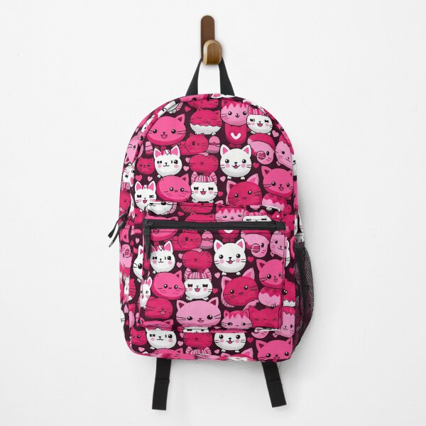 Item preview, Hot Pink Cute Street Cats - Kawaii Pattern designed and sold by AeonAcademy.