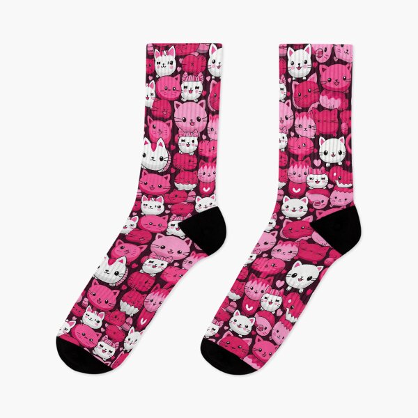 Item preview, Hot Pink Cute Street Cats - Kawaii Pattern designed and sold by AeonAcademy.