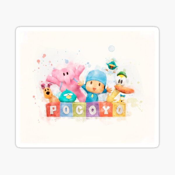 Aperçu de l'œuvre Pocoyo et ses amis aquarelle créée et vendue par paulrommer.