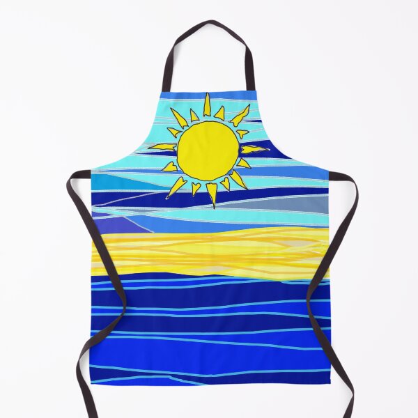 Item preview, blue sea blue sky yellow sun by LowEndGraphics designed and sold by LowEndGraphics.