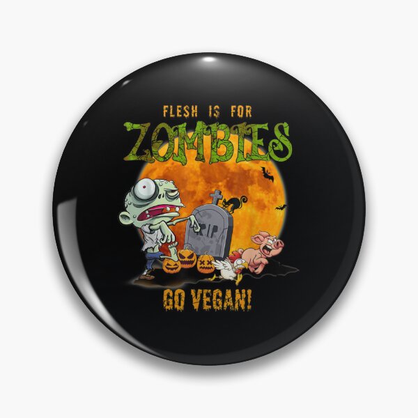 Item preview, Halloween 	 Design Flesh Is For ZomBies Go Vegan 2021  	 		 designed and sold by oluibejak9.