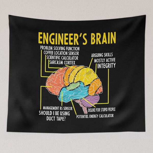 Item preview, Engineer's Brain Funny Engineering Games Process designed and sold by jingdomdesgine.