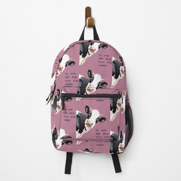 Item preview, In One Ear Out Of The Udder Pun Cartoon Style Cow designed and sold by taiche.