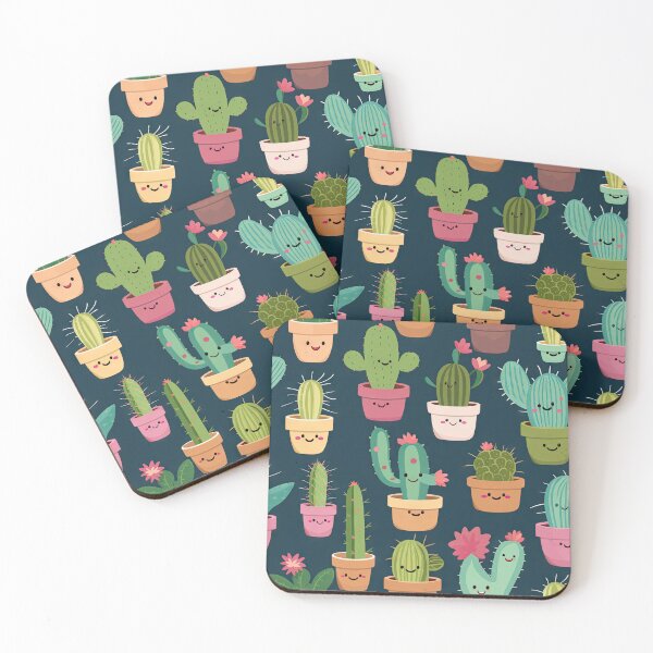 Item preview, Cute Cactus - Kawaii Cute Succulent Cacti Pattern designed and sold by AeonAcademy.