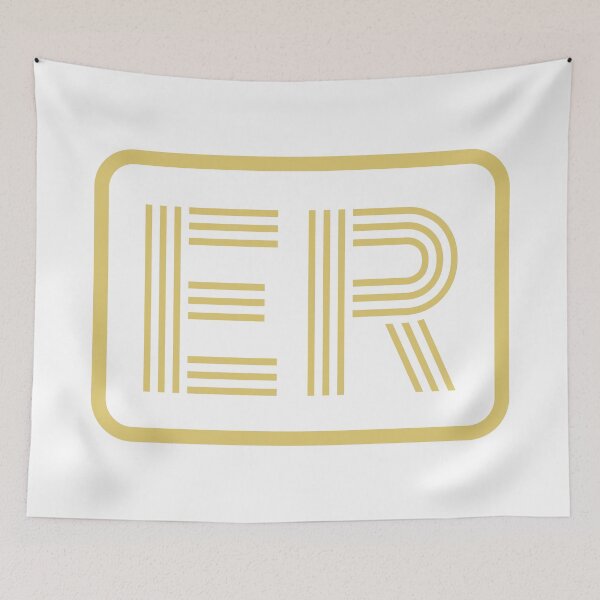 Item preview, ER Iniciales Letras Geométricas Doradas designed and sold by Jeallan Designs.