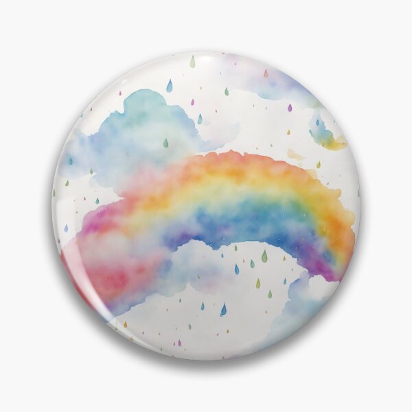 Item preview, Rain cloud, watercolor rainbow designed and sold by CoolPixels.