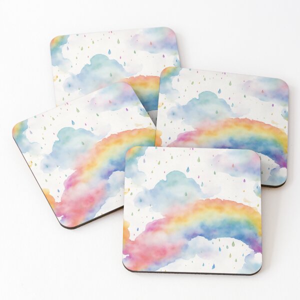 Item preview, Rain cloud, watercolor rainbow designed and sold by CoolPixels.