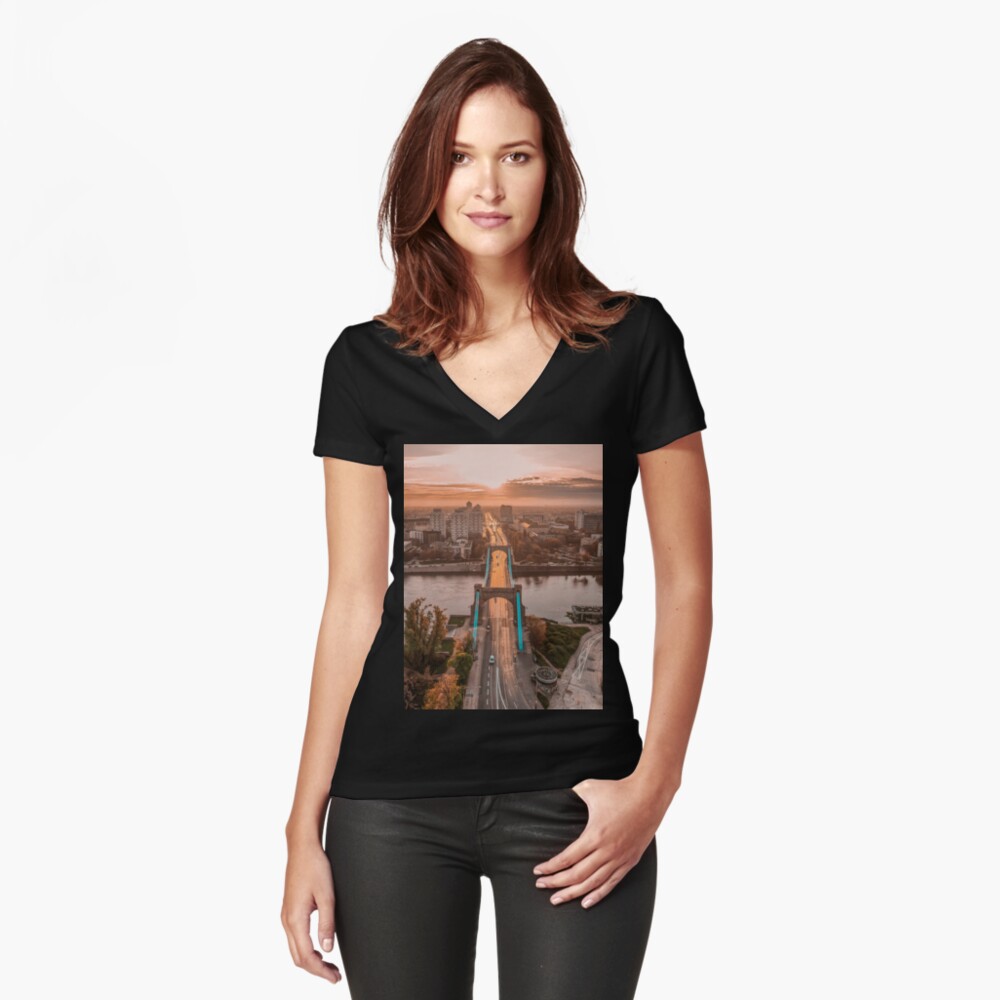 Item preview, Fitted V-Neck T-Shirt designed and sold by picdab-com.