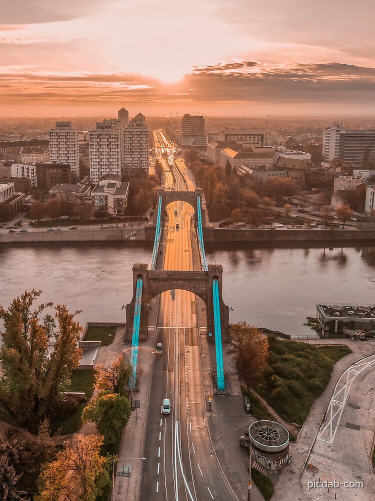 Thumbnail 7 of 7, Oversized T-Shirt, Wroclaw City Grunwaldzki Bridge designed and sold by picdab-com.