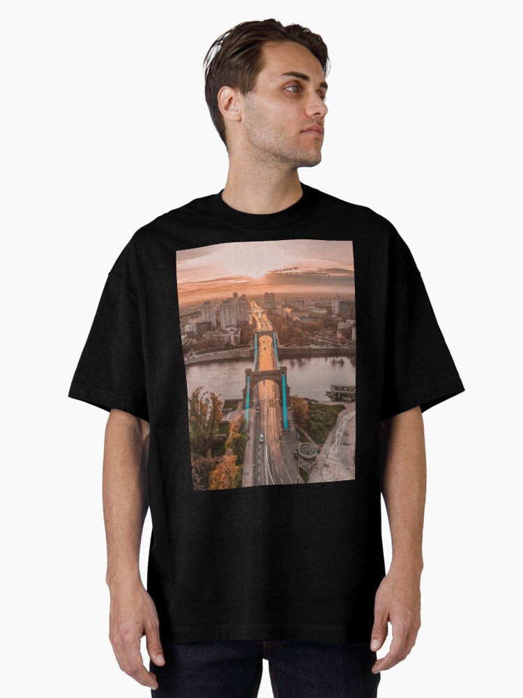 Thumbnail 1 of 7, Oversized T-Shirt, Wroclaw City Grunwaldzki Bridge designed and sold by picdab-com.