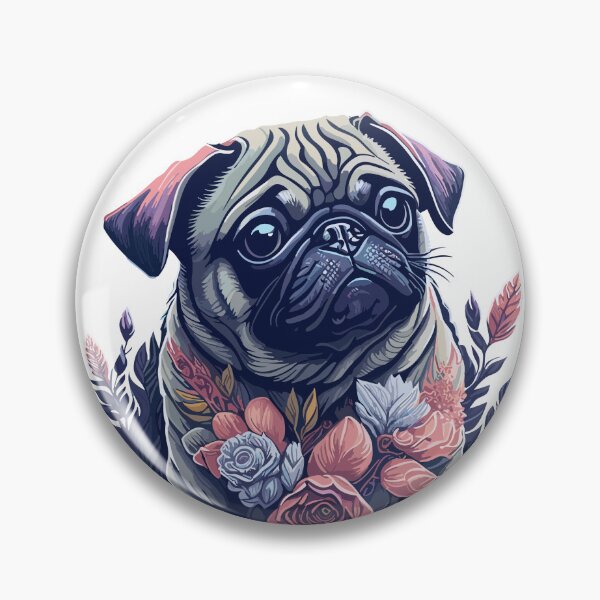 Item preview, Pug Flourish designed and sold by HarshBrown.
