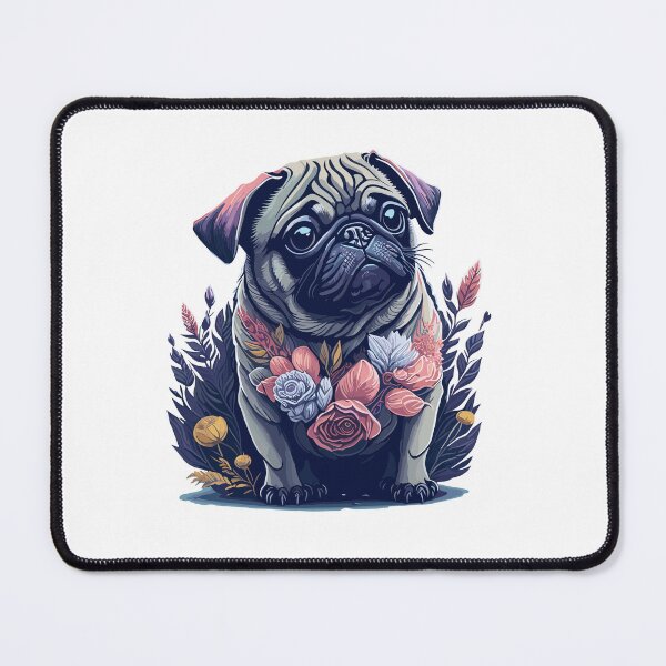 Item preview, Pug Flourish designed and sold by HarshBrown.
